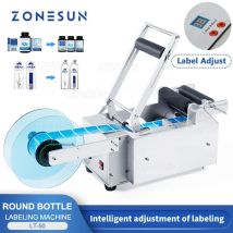 ZONEUN LT-50 Halbautomatische Aufkleber Runde Flasche Etikettierer Rohr Können Kennzeichnung Maschine Angepasst Kennzeichnung Für Alkohol desinfektionsmittel