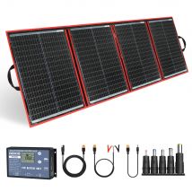 Dokio 300W 18V Portable Foldable Solar Panel  with 12V Controller Suitable for Family Camping Trips