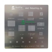 Sofix Reballing Stencil for Macbook 2016-2022 WIFI T1 T2 M1 M2 PMU SMC Logic Board BGA Chip Stencil Integrated Tin Net Repair