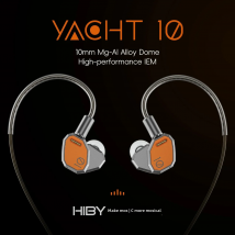 HiBy Yacht10 Dynamic Mg & Al Alloy Dome Polymer Membran Dual Magnetic Core 1.2T Magnetic Force Koaxialkabel IEM-Ohrhörer