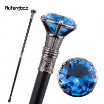 Blauer Diamant-Typ, silberner Gehstock, modischer dekorativer Gehstock, Gentleman, eleganter Cosplay-Walkknopf, Crosier, 93 cm