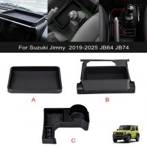 Für Suzuki Jimny 2024-2025 Auto Center Konsole Lagerung Box Schalthebel Seite Aufräumen Tablett Organizer Auto Innen Zubehör schwarz