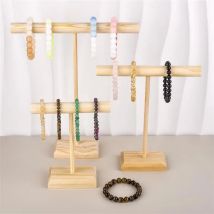 Holz Schmuck Armband Lagerung Display Kette Uhr T-Bar Rack Organizer Harte Ständer Halter Schmuck Display Armband Display Rack
