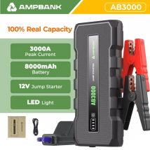 AMPBANK AB3000 12V Avviatore di emergenza per auto Caricabatteria Power Bank Portatile 3000A Auto Booster Pack