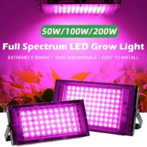 Pełnospektralna lampa LED do uprawy roślin AC220V 50/100/150/200W z włącznikiem do szklarni, hydroponiki, roślin, kwiatów, nasion, lampa do wzrostu roślin