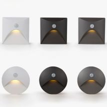 Außenleuchte IP65 Eingebettete Wandleuchte 3W LED Inneneinbauleuchte Treppenbeleuchtung Balkon Veranda Gang Innenhof Innenwandleuchte