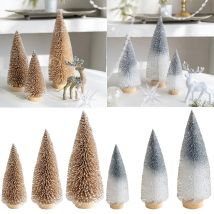 Mini Kiefer Weihnachts bäume kleine schnee bedeckte künstliche Nadel Kiefer für DIY Weihnachten Tisch dekoration Home Party Dekor Natal