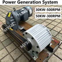 30000 W 30 kW Generator 380 V 96 V 220 V niedrige Geschwindigkeiten 3-Phasen getriebeloser Permanentmagnet AC-Nutzung für Wasserschutz und Windkraft