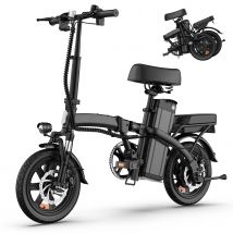 URLIFE F1L Rower Elektryczny dla Dorosłych, Optymalny do Dojazdów do Pracy, Silnik 250W, 48V 7.5AH, Opony 14 Calowe, Styl Unisex