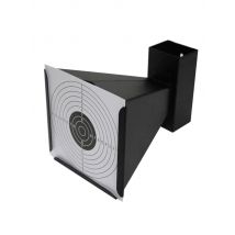 5.5"*5.5"(14cmx14cm) Funnel Black Pellet Trap+20 Paper Targets for AirRifle, Airgun, PelletGun, Steel & Plastic BBs