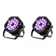 2X IP65 Wasserdichte Bühne Effekt Aluminium Led Par 18x18W RGBWA UV 6in1 DMX512 Outdoor Unten licht DJ Ausrüstung Disco Waschen Kein Lärm