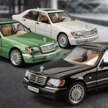 1:24 Mercedes-Benz W140 320SEL Oldtimer Legierung Automodell Sound und Licht Zurückziehen Kinder Spielzeug Sammlerstücke Geburtstagsgeschenk C335