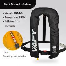 Giubbotto di salvataggio gonfiabile automatico/manuale Giubbotto di salvataggio approvato CE 150N PFD, profilo basso, design compatto, per pesca, rafting, canottaggio
