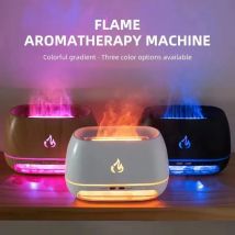 Neue 3D Flamme Feuer Aroma Luftbefeuchter Himalaya Kristall Salz Stein Bunte Nachtlicht Aromatherapie Ätherisches Öl Diffusor