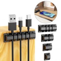 Silikon USB Kabel Organizer Clips im Auto Home Office Desktop ordentlich Management Draht Kabel halter Kabel wickler für Maus Tastatur