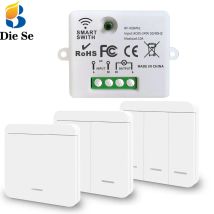 Wireless Remote Control MINI Relay interruptor AC 85~240V Receiver and Wall Switch RF 86 wall panel transmitter for Light Lamp