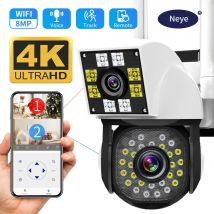 Neye-cámara inalámbrica WiFi 4K/8MP, 1080P, lente Dual, pantalla Dual, exterior, para el hogar, IP, CCTV, lente Dual, cámara de seguridad