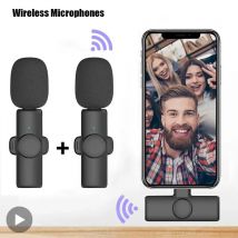 Professionelle Lavalier Dual Wireless Revers Mikrofon Mic Für iPhone Android Mobile Handy PC Knopfloch Krawatte Micro Mikrofon