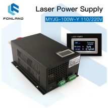 FONLAND MYJG-100W Alimentatore laser CO2 per Reci W2 T2 EFR Yongli CDWJ Macchina da taglio per incisione di tubi laser CO2 con display