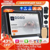 THINKCAR THINKSCAN 689BT CANFD DOIP OBD2 Strumento diagnostico 34 Reset Scanner per auto Sistema completo Codifica ECU Scansione di controllo bidirezionale