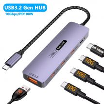 10 Gbit/s USB3.2 Gen2 HUB USB C Splitter 3.2 Hub 10 Gbit High Speed für Laptop MacBook-Air MacBook Pro M4 M3 M2 USB Extension Hub