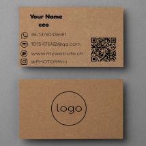 100/200/500 Stück Thickend Custom Visitenkartendruck 300 g/m2 Kraftpapier Namenskarte Personalisierter High-End-Druck