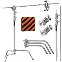 SH acciaio inossidabile Heavy Duty C Stand Light Stand altezza massima 260cm supporto per fotografia 107cm Holding Arm liquidazione vendita un regalo