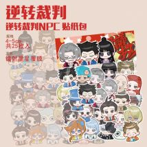 Anime Ace Attorney Phoenix Wright Miles Edgeworth Apollo Justice Cosplay Cartoon Laser Star Film Sticker Bag Paster Decals Xmas