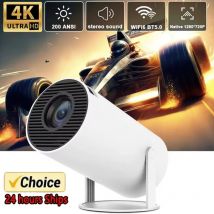 New HY300 Portable 4K Projector Android11 300ANSI Electronic Focus BT54 Speaker Outdoor Camping Movie ﻿