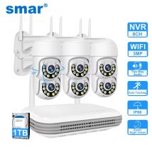 Smar 8CH NVR 5MP Kit telecamera Wireless Ai Humman rileva Outdoor 3MP PTZ WiFi visione notturna CCTV sistema di sorveglianza di sicurezza ICsee