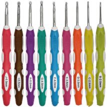 Ergonomisches Häkelnadel-Set, Stricknadel, Nähzubehör, 9-teilig, Set