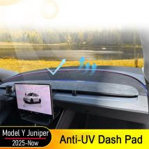 Anti-UV-Armaturenbrett-Matte für Tesla Model Y Juniper 2026 2022, Mittelkonsole, Sonnenschutz, Schutzpolster, blendfreies Autozubehör