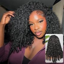 ISEE HAIR Wigs 13x6 Glueless Burmese Curly Lace Frontal Wig Pre Cut Pre Plucked Wigs Invisi Draw Strings 100% Human Hair Wigs