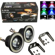 Auto da 3,5 pollici COB Auto DRL Led 12V Fari Angel Eyes Fendinebbia Fari impermeabili Luce diurna Indicatori di direzione Tronco