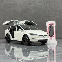 1:24 Tesla Model X Tesla Model 3, Legierungsdruckguss-Spielzeugautomodell, Ton und Licht, Kinderspielzeug, Sammlerstücke, Geburtstagsgeschenk