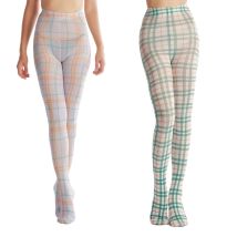 Frauen Sexy Oberschenkel Hohe Strumpfhosen Strümpfe Plaids Gedruckt Strumpfhosen Strümpfe Leggings Socken Körper Oberschenkel Hohe Strümpfe