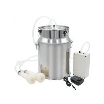 10L Electric Pulsating Cow Goat Milking Machine 220V Cattle Pulse Milking Machine Stainless Steel Milker Bucket Vacuum Pump 1Pcs