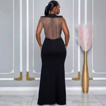 Kristall Diamanten Kette Backless Gast Abendessen Kleid Frauen Abend Nachtclub Promi Party Lange Kleider Elegante Vestidos Longos