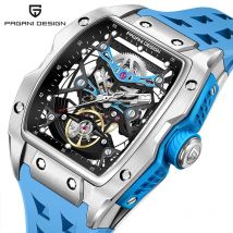 PAGANI DESIGN 42MM Hohl Skeleton Männer Mechanische Uhren Luxus Saphirglas Automatische Uhr 50M Wasserdichte Uhr Für Männer
