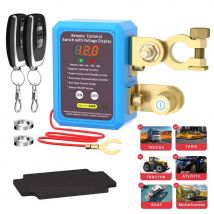 Interruttore di interruzione batteria automatico, interruttore principale batteria con telecomando, interruttore di interruzione 240A Interruttore di disconnessione batteria remota 12V con Vo LED