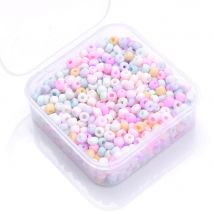 1000 teile/schachtel 3mm Candy Farbe Glas Rocailles Mini Pony Neon Perlen Für Schmuck Machen Armband Halskette Ohrring Diy handwerk