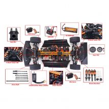 ZD Racing EX07 1/7 RC Sportwagen Elektrische Fernbedienung On Road Vehicle 4082 Bürstenloser Motor Lichtsystem Legierung Stoßdämpfer
