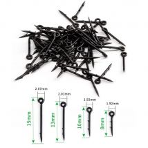 100 Stück Metall köder Spike Karpfen Angelhaken Köder Stachel Boilies Pin Spike Maden Mais Ronnie Haar Rig Karpfen Feeder Angel gerät