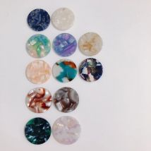 Acetate round single pendant diy earrings earrings pendant small pendant material accessories 6pcs
