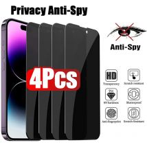 4 Pezzi Protezione Schermo Anti-Spia a Copertura Totale per iPhone 17 16 11 12 13 14 15 PRO MAX Vetro Temperato Privacy 17 Air 16 Pro Max Plus