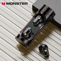 Monster XKT13 Cuffie senza fili Bluetooth 5.3 TWS Mini Auricolari Design con rossetto Auricolari con riduzione del rumore Con corda Nuovo