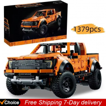 Kit de Construcción de Camioneta F150 Tech Raptors de 1379 Piezas, Compatible con MOC, Bloques de Construcción Creativos para Vehículos, Regalo para Niños, Adolescentes y Adultos