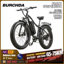 BURCHDA RX02 Elektrofahrräder, 26 Zoll Fat Tires 1000 W Mountainbike, 48 V 16 Ah bewegliche Batterie, City-Elektrofahrrad für Erwachsene 2026