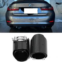 2 pz/lotto In Fibra di Carbonio di Scarico Per BMW G20 G21 320i 330i Punta Del Silenziatore Collegare Direttamente Tubo di Scarico Sistema Ugello ID 65 MILLIMETRI