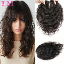 LM Synthetische kurze Afro-Topper für verworrenes lockiges Haar, Haarteile, Perücken für schwarze Frauen mit dünner werdendem Haar-Topper, erhöht das Haarvolumen